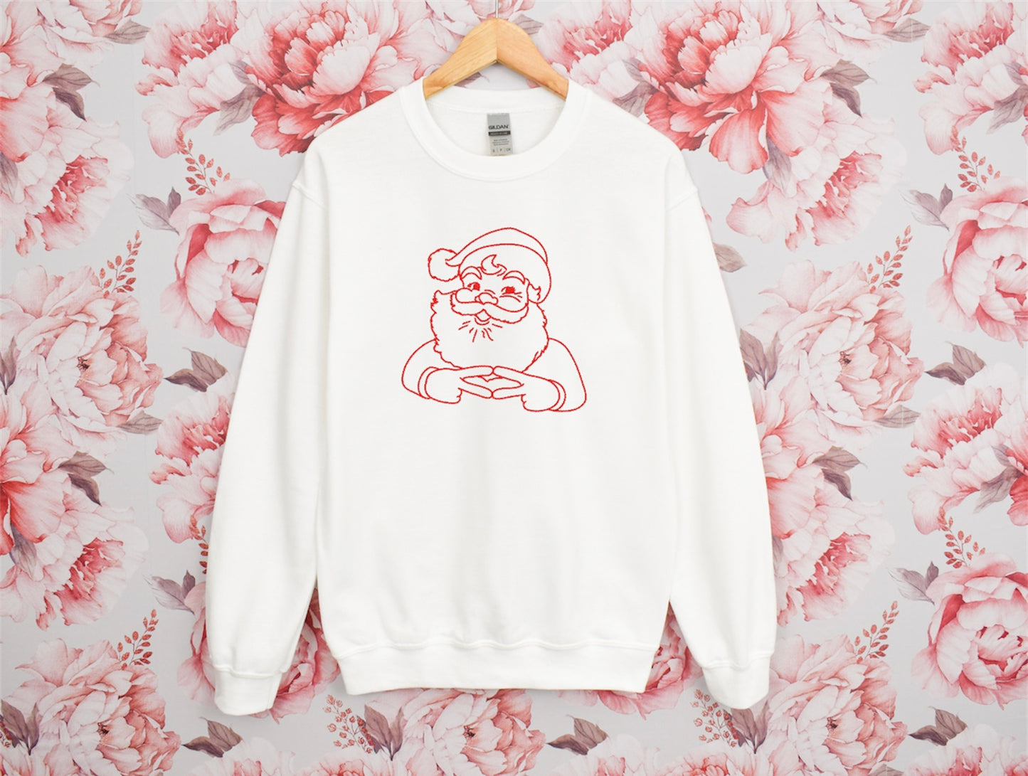 Sorority Santa Hand Sign Crewneck Sweatshirt