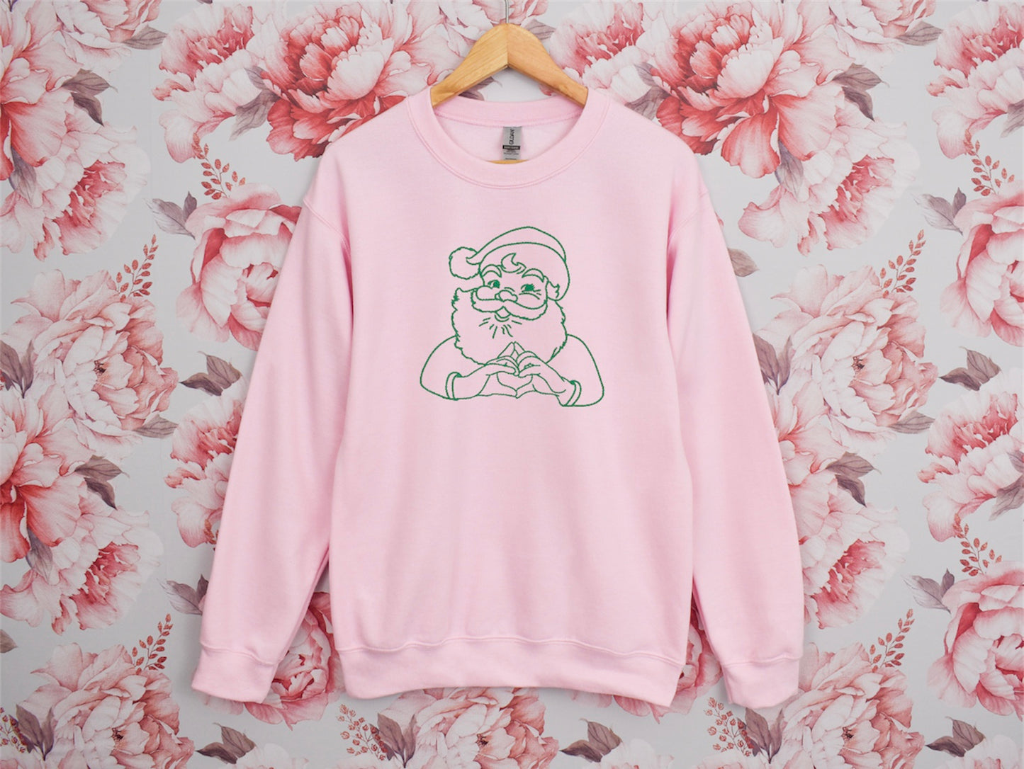 Sorority Santa Hand Sign Crewneck Sweatshirt