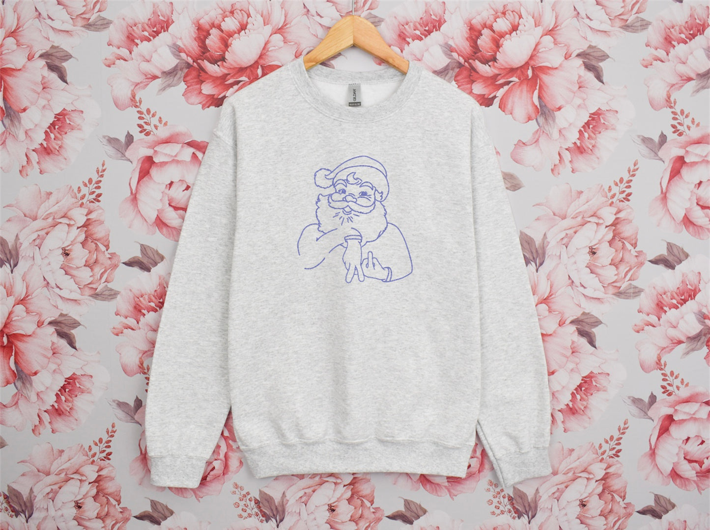 Sorority Santa Hand Sign Crewneck Sweatshirt