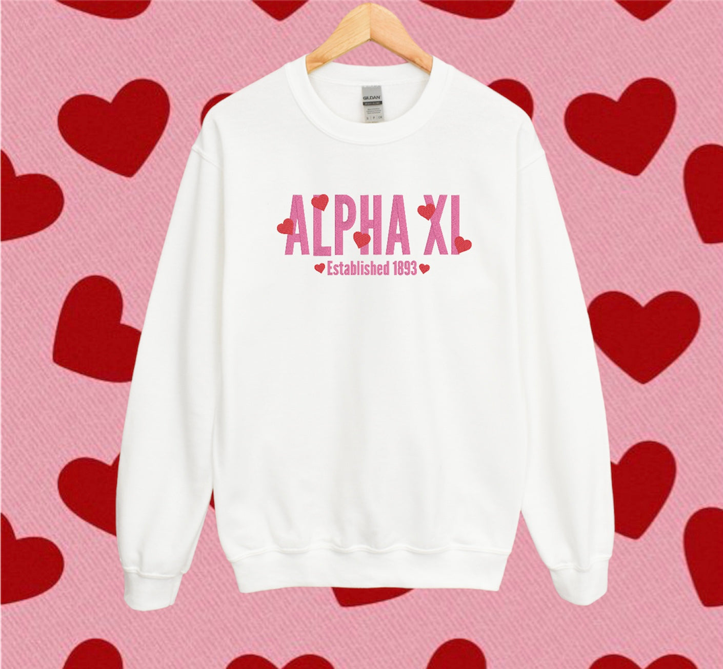 Heart Name Sorority Crewneck Sweatshirt