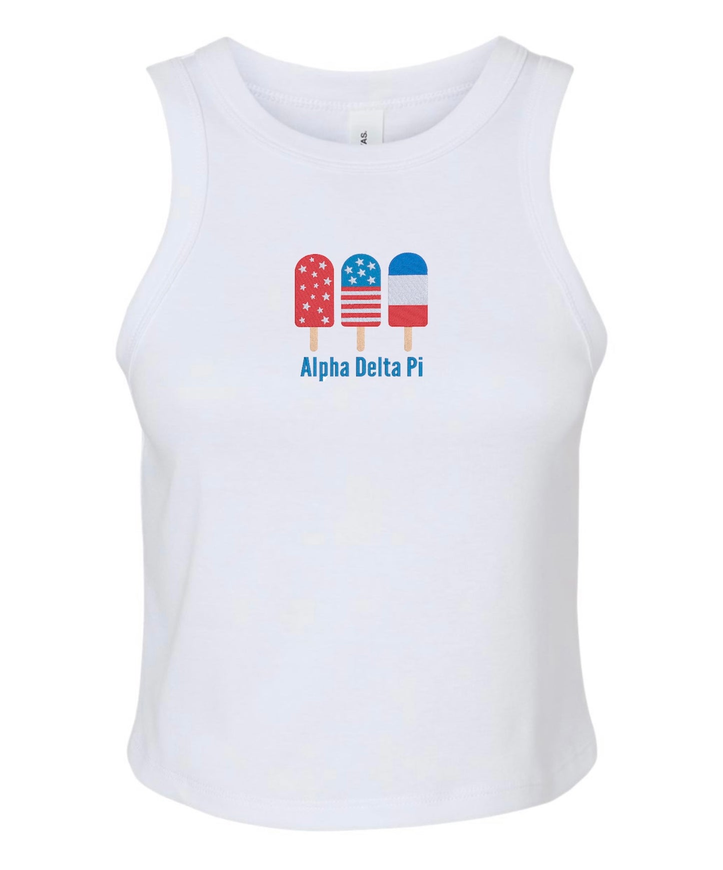 Embroidered Sorority Popsicle Tank Top