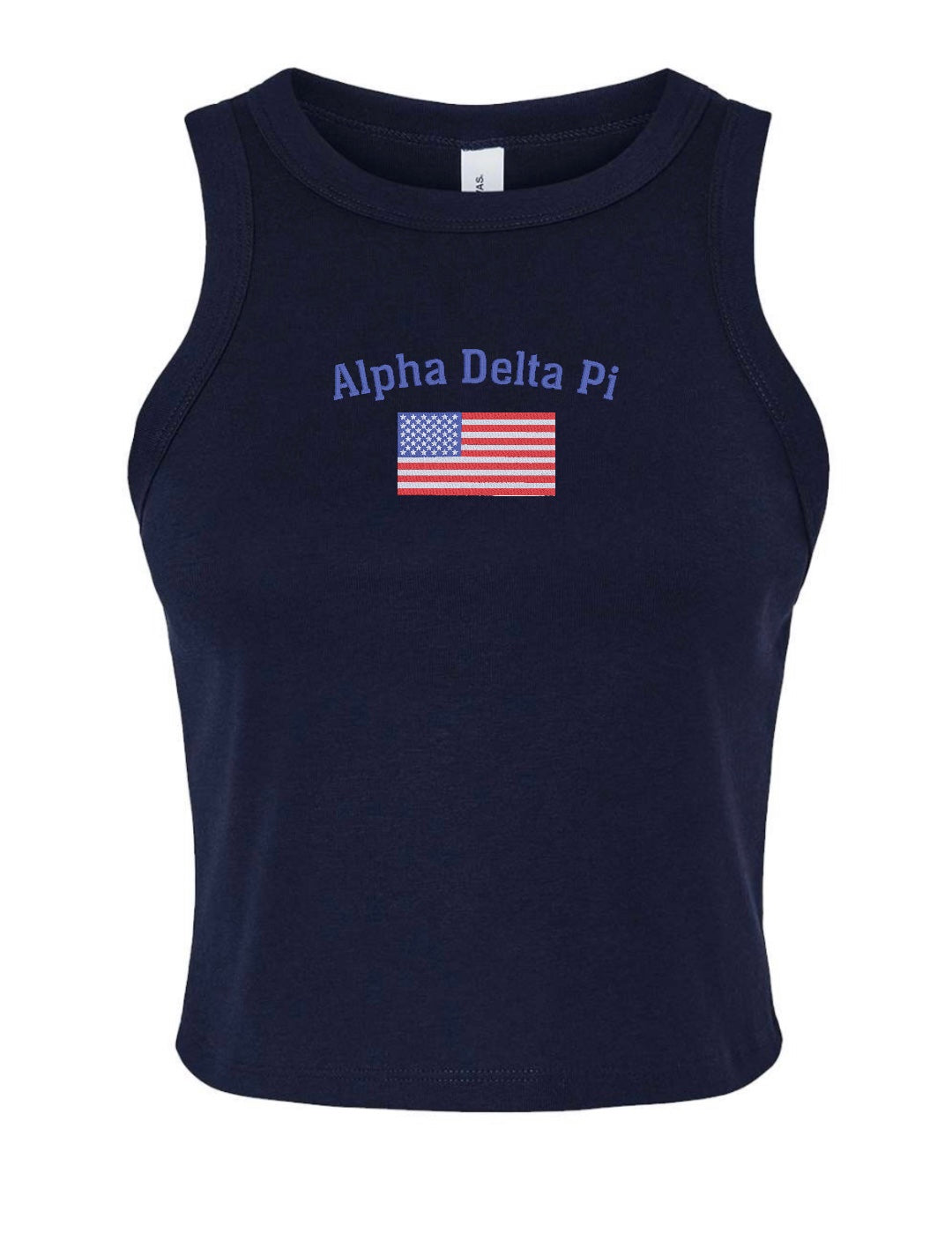 Embroidered Sorority Flag Tank Top
