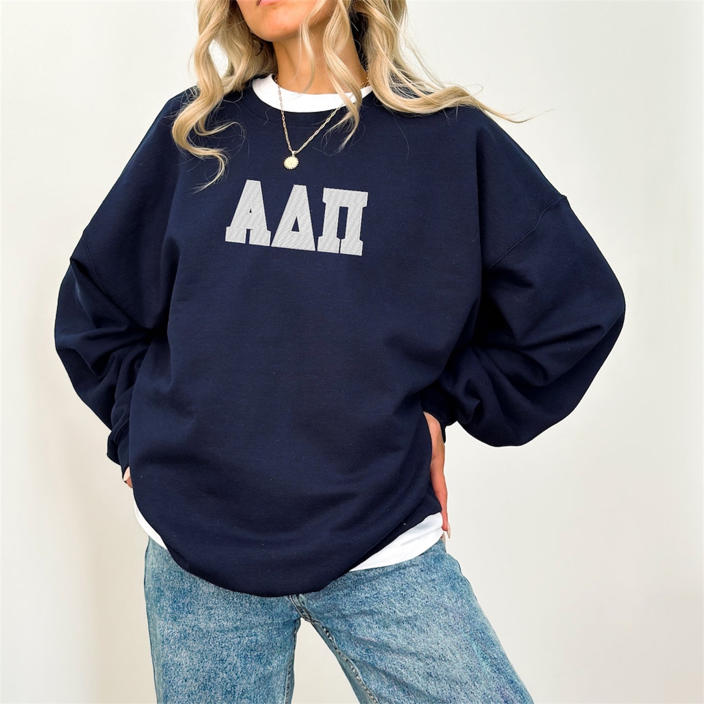 Sorority Filled Letters Crewneck Sweatshirt