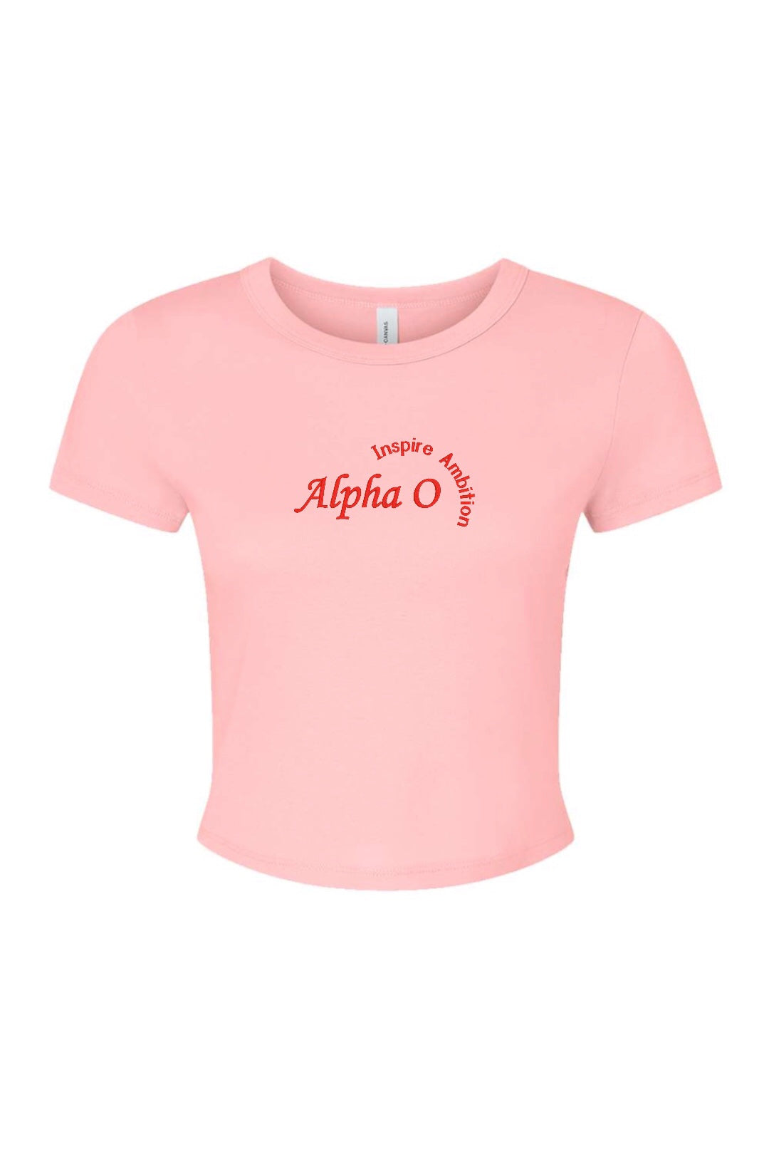 Embroidered Sorority Motto Crop Top