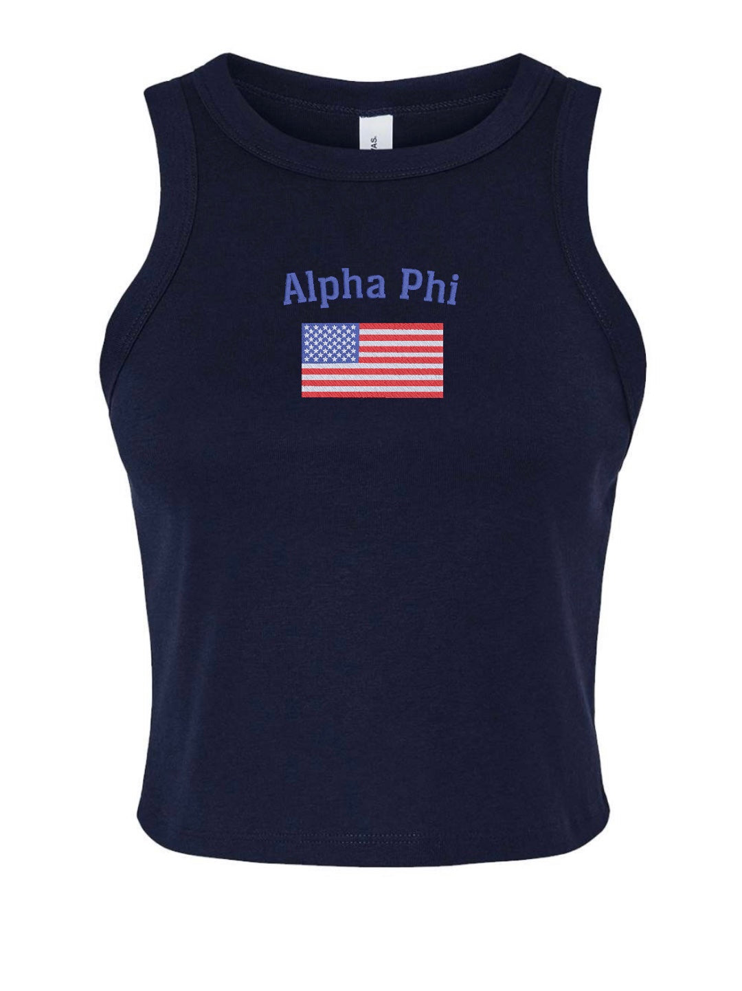Embroidered Sorority Flag Tank Top