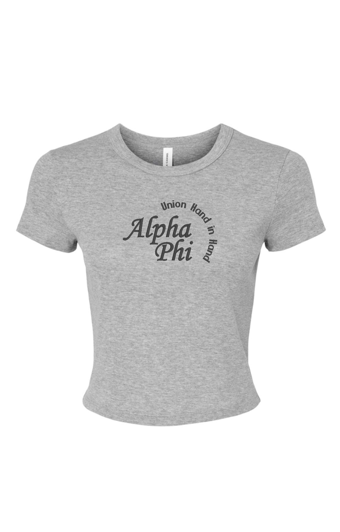 Embroidered Sorority Motto Crop Top