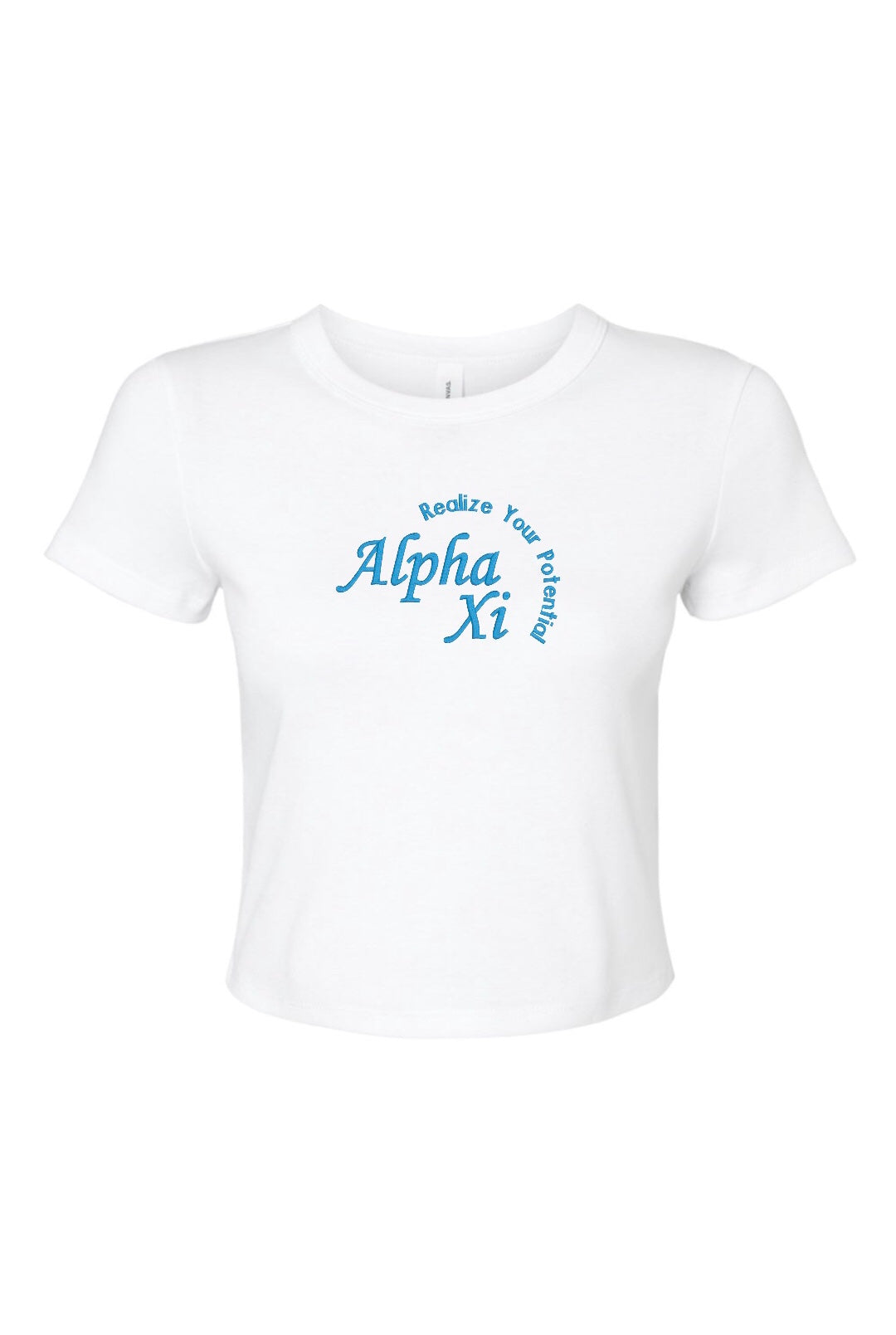 Embroidered Sorority Motto Crop Top