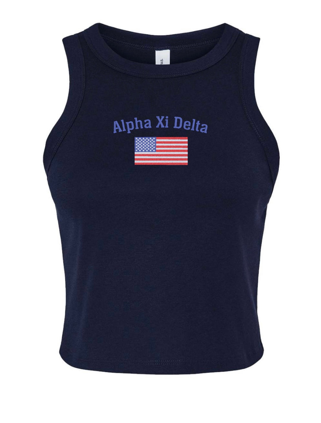Embroidered Sorority Flag Tank Top