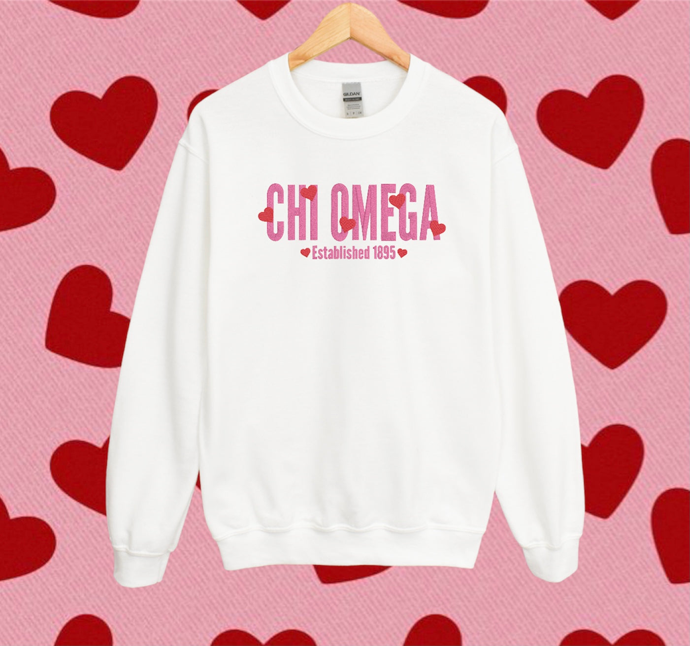 Heart Name Sorority Crewneck Sweatshirt
