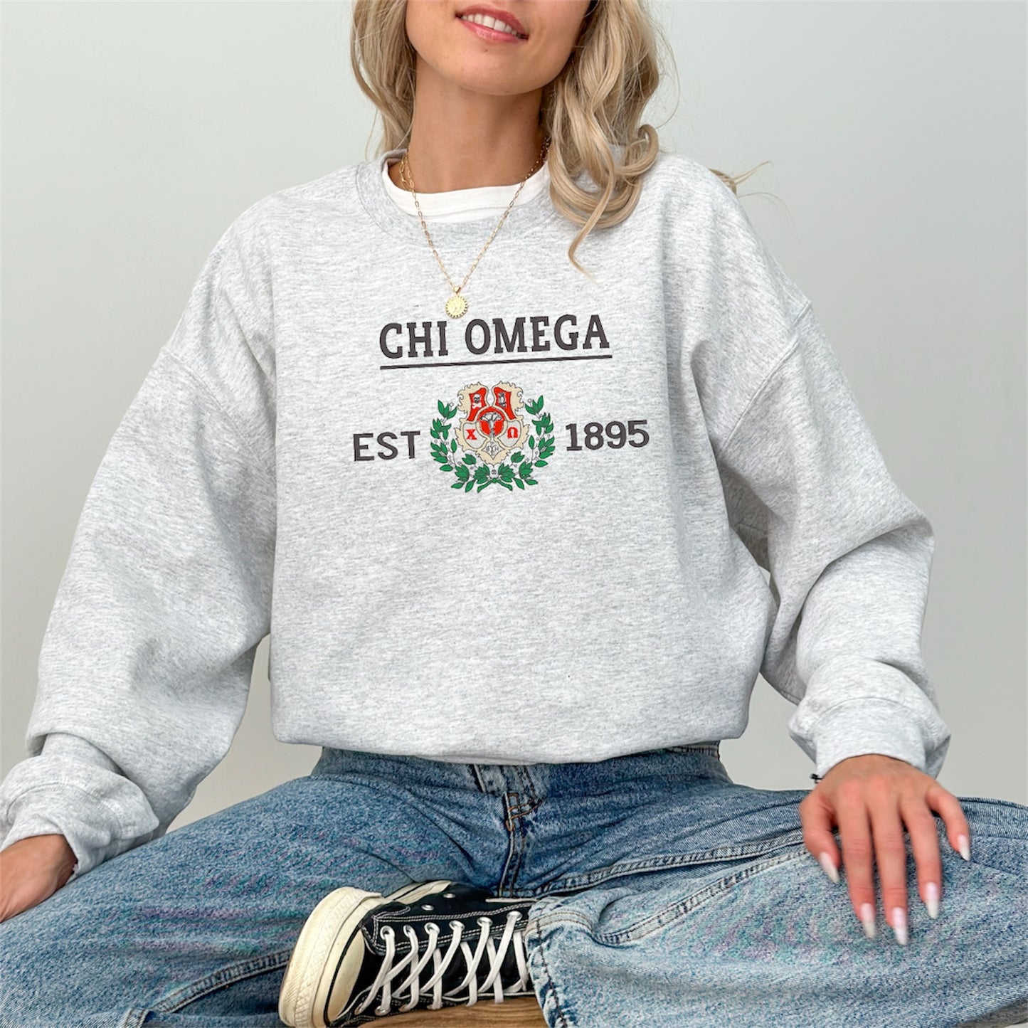 Sorority Crest Crewneck Sweatshirt