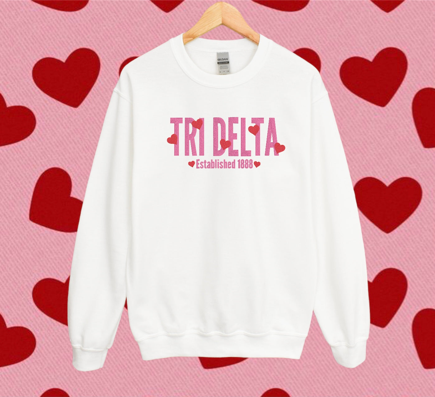 Heart Name Sorority Crewneck Sweatshirt