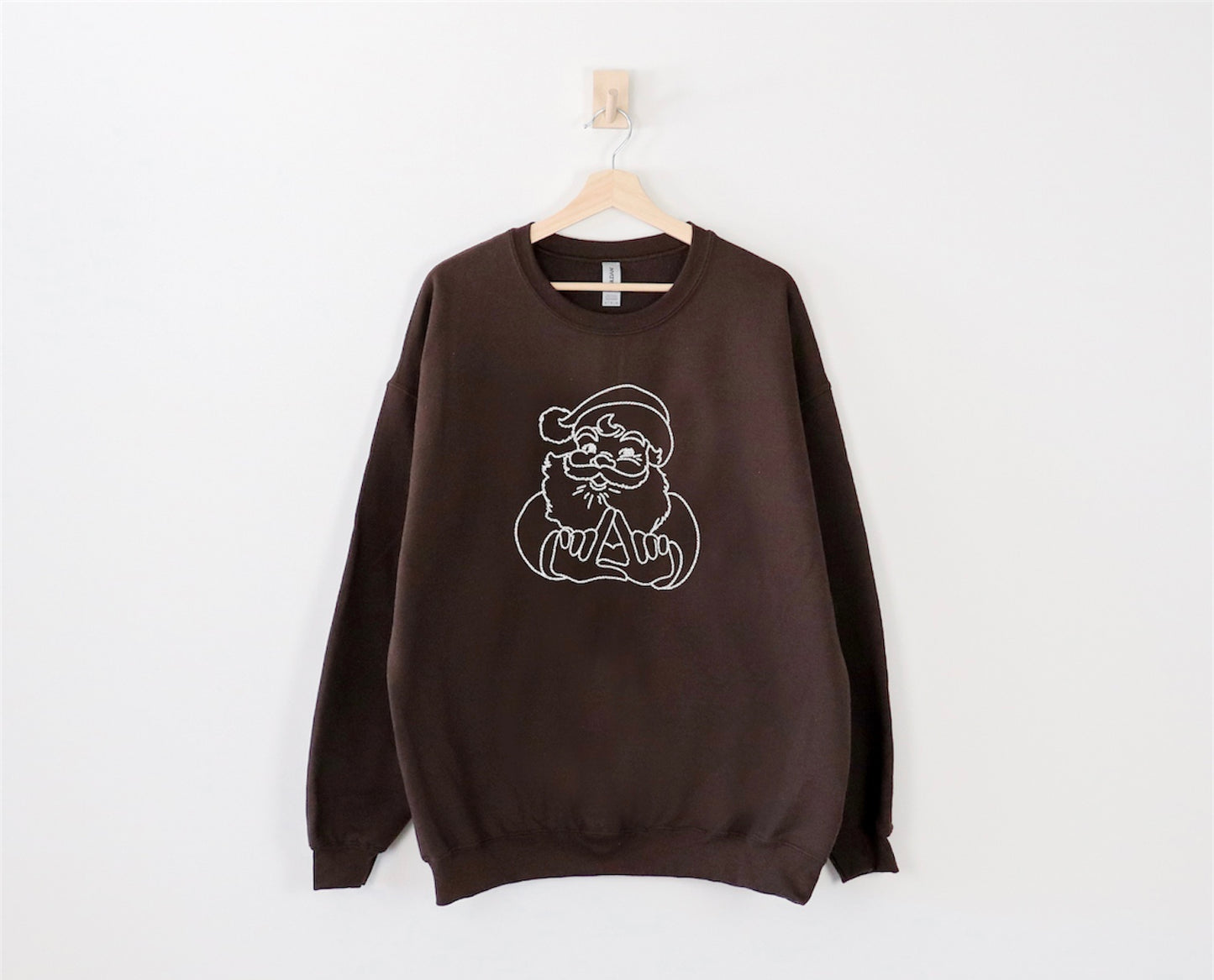 Sorority Santa Hand Sign Crewneck Sweatshirt