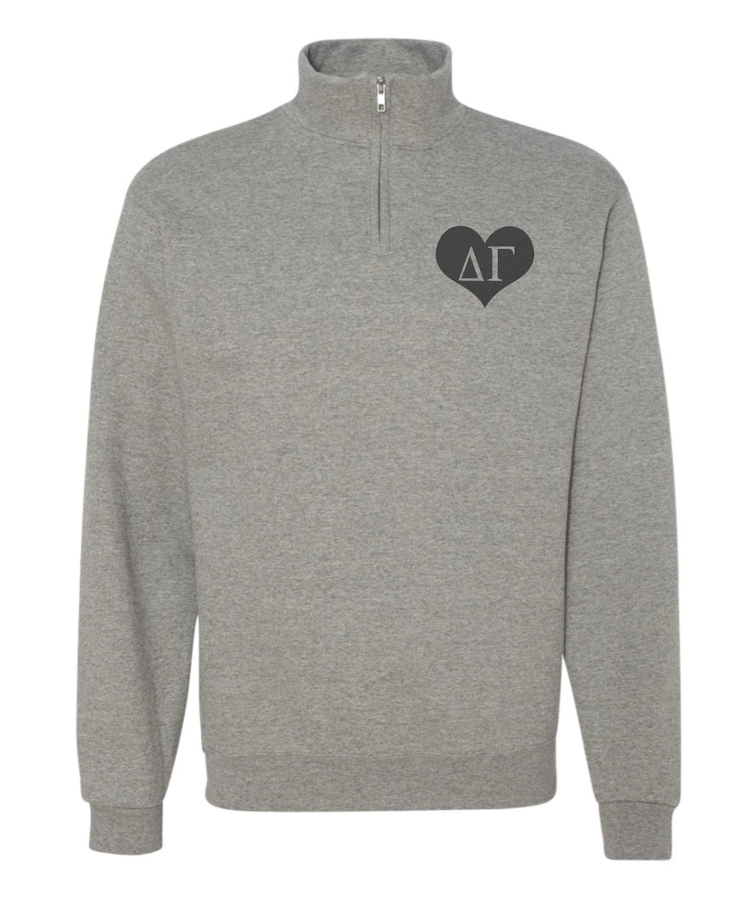 Heart Sorority Quarter Zip Fleece Jacket