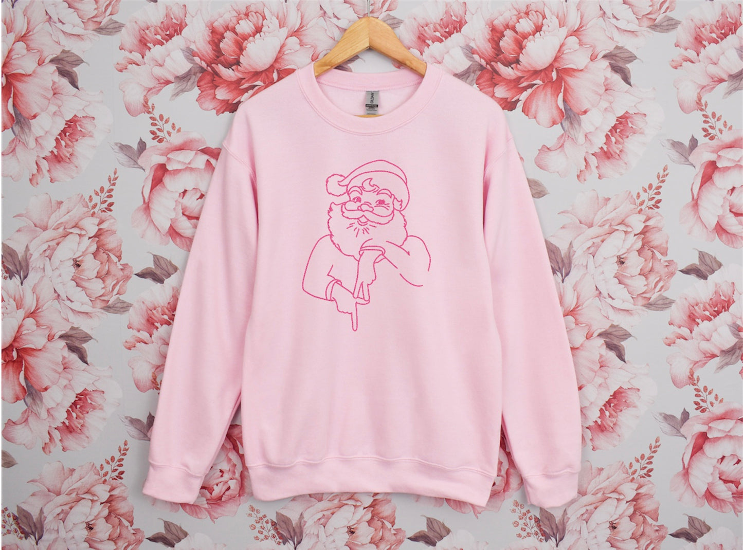 Sorority Santa Hand Sign Crewneck Sweatshirt