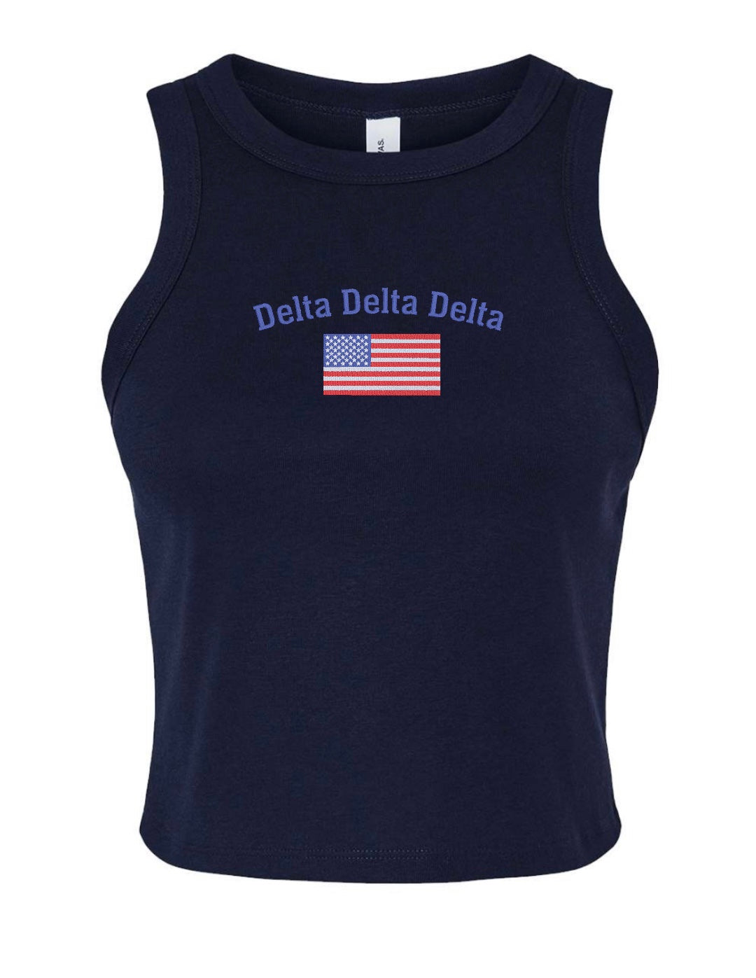 Embroidered Sorority Flag Tank Top