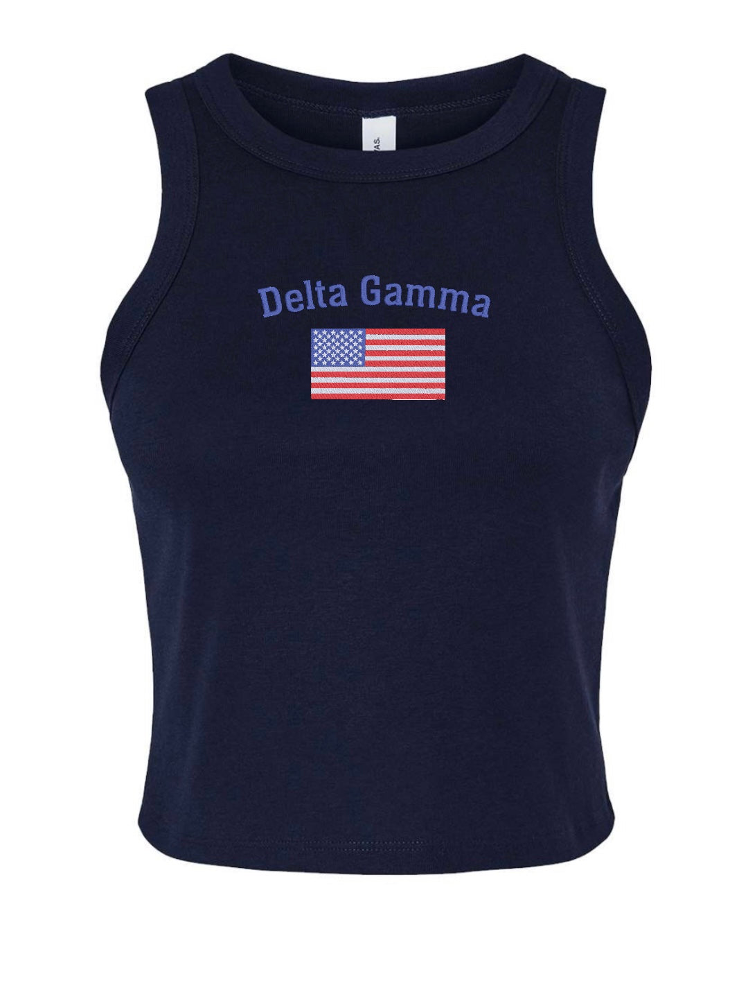 Embroidered Sorority Flag Tank Top