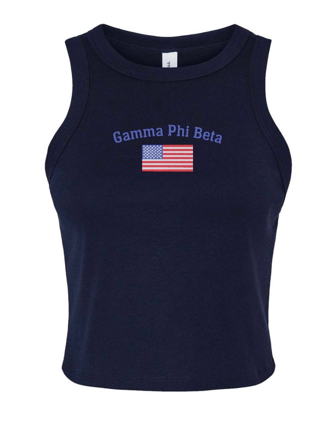 Embroidered Sorority Flag Tank Top