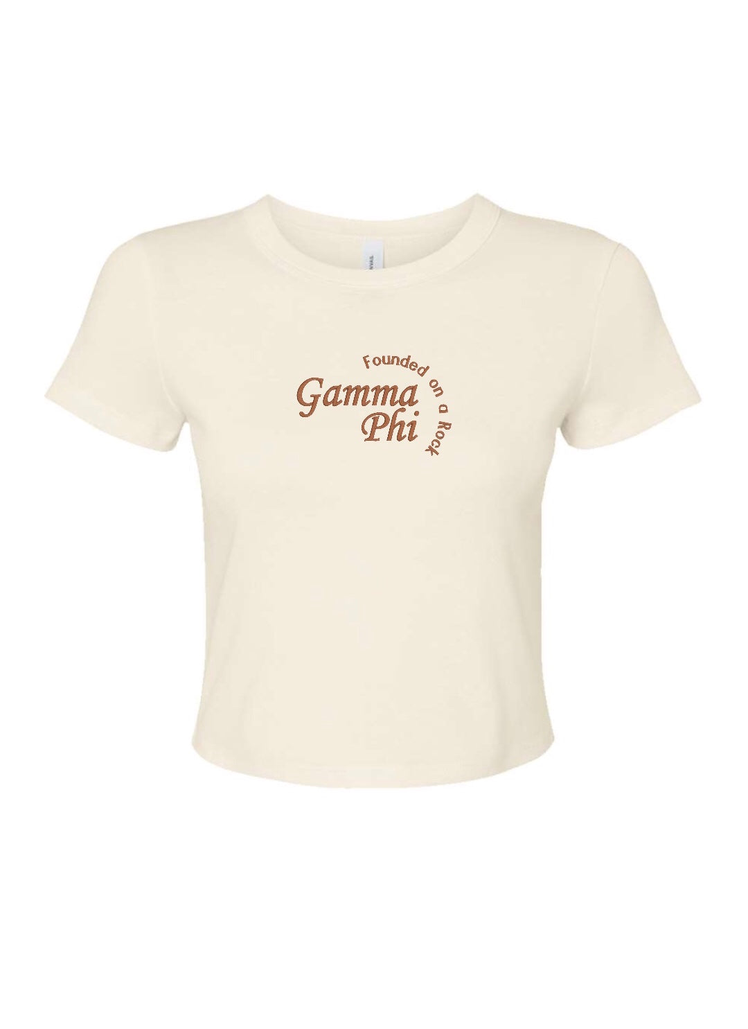 Embroidered Sorority Motto Crop Top