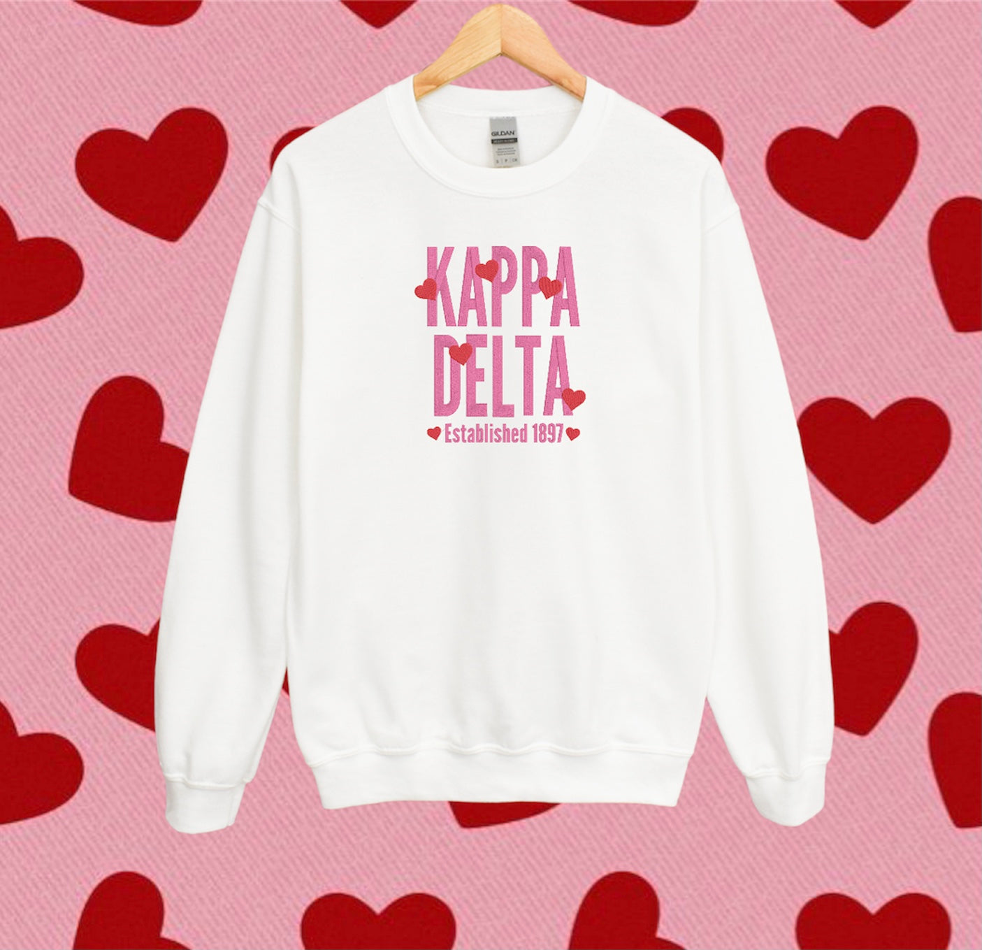 Heart Name Sorority Crewneck Sweatshirt