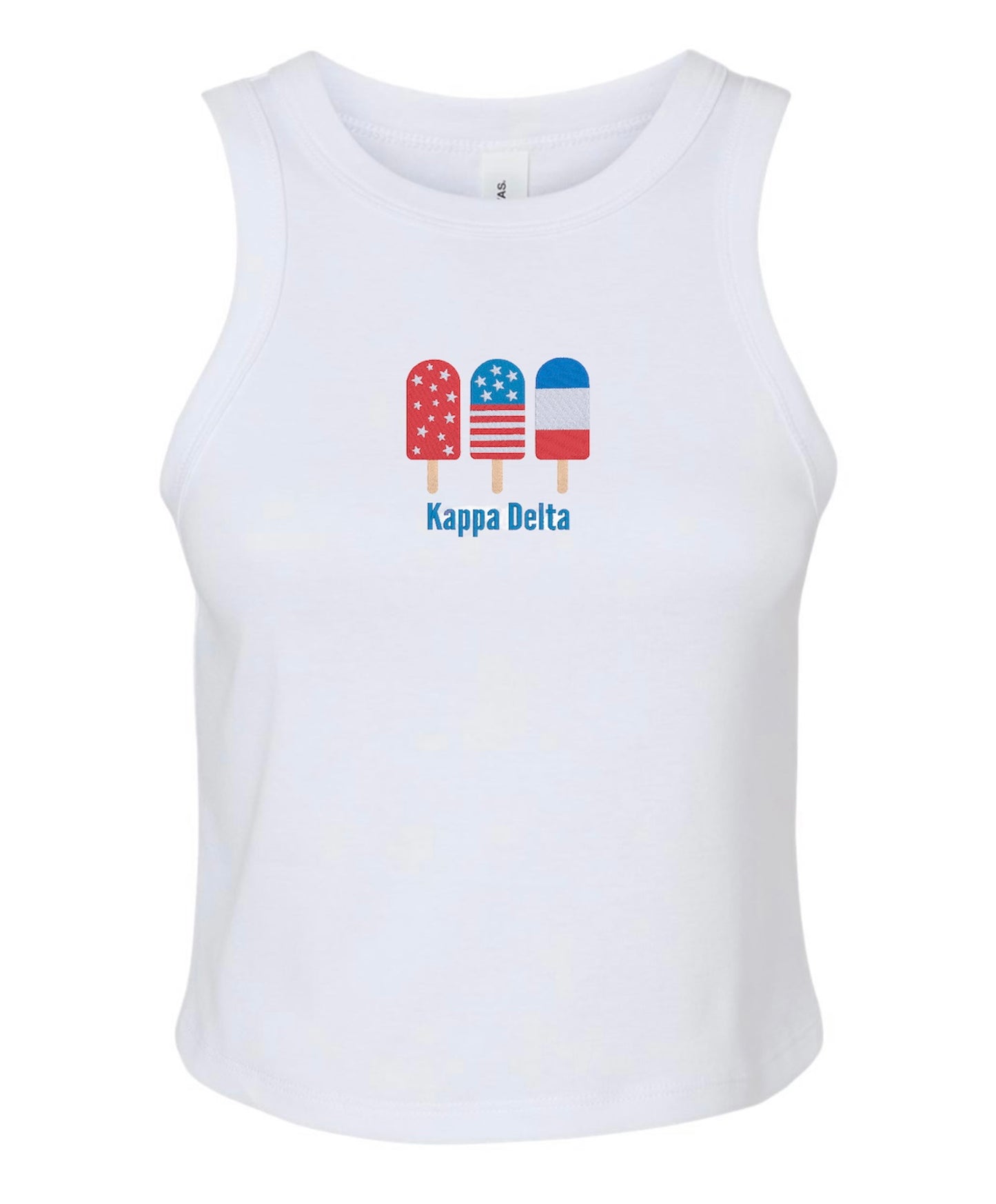 Embroidered Sorority Popsicle Tank Top