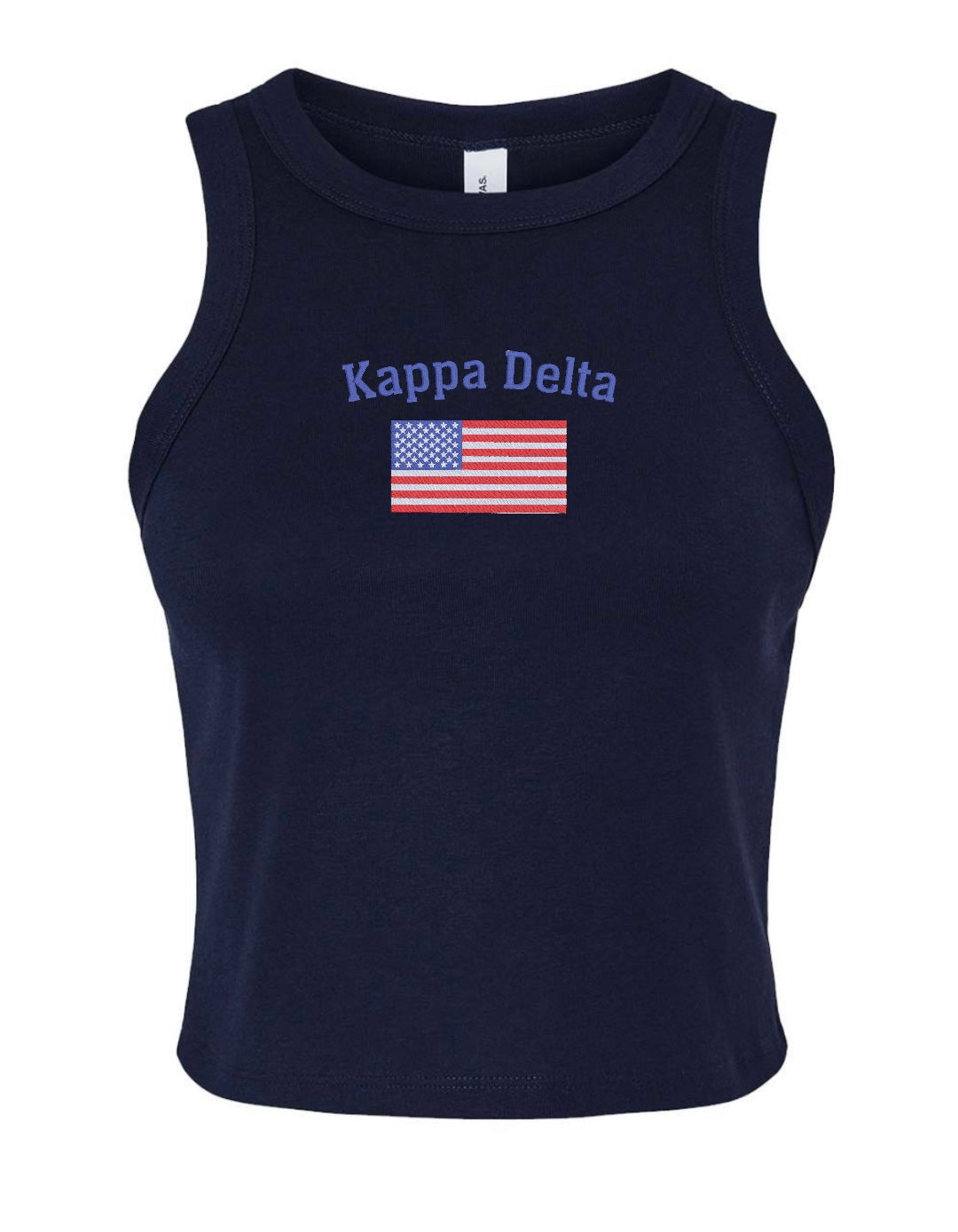 Embroidered Sorority Flag Tank Top