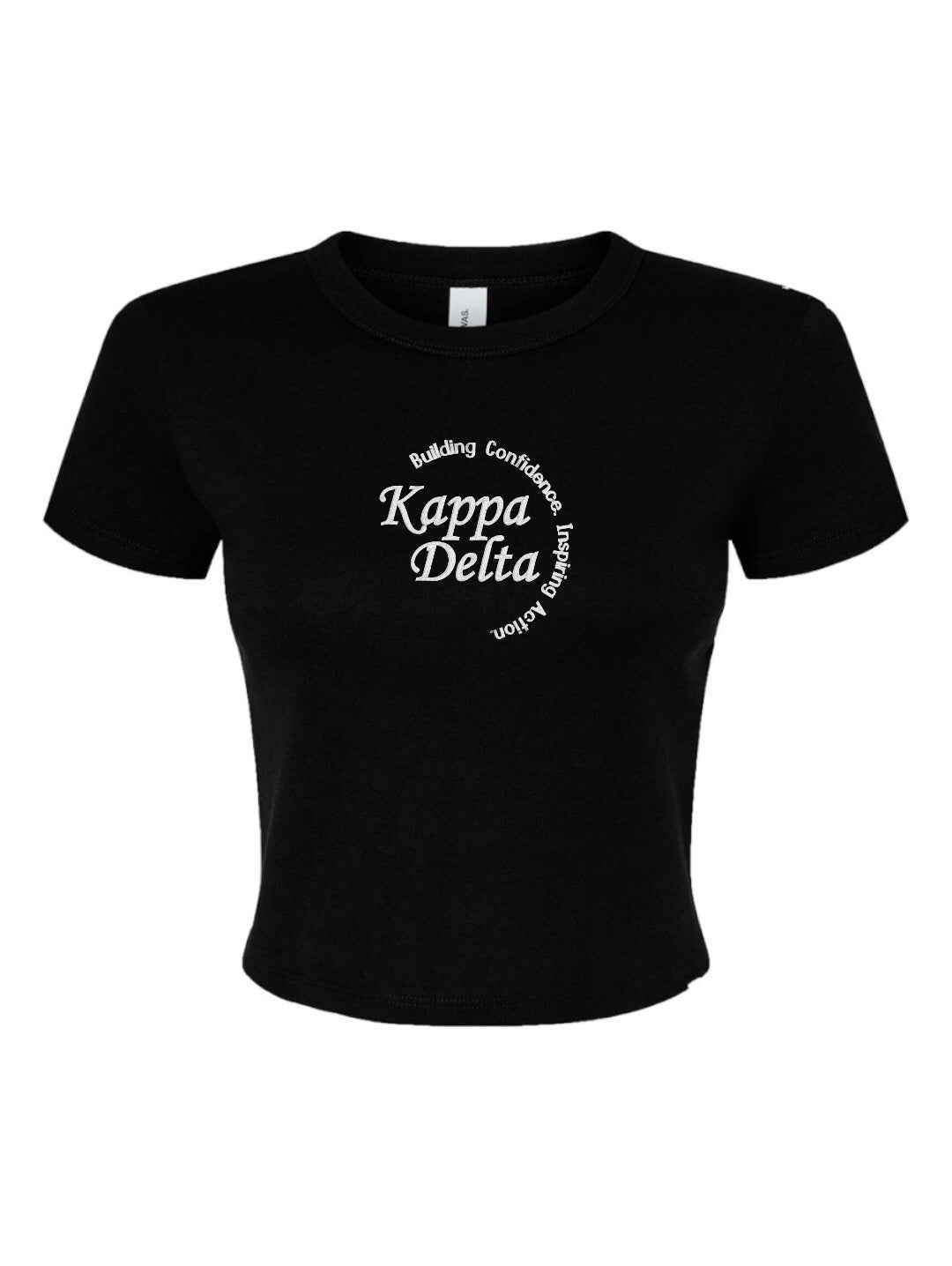 Embroidered Sorority Motto Crop Top