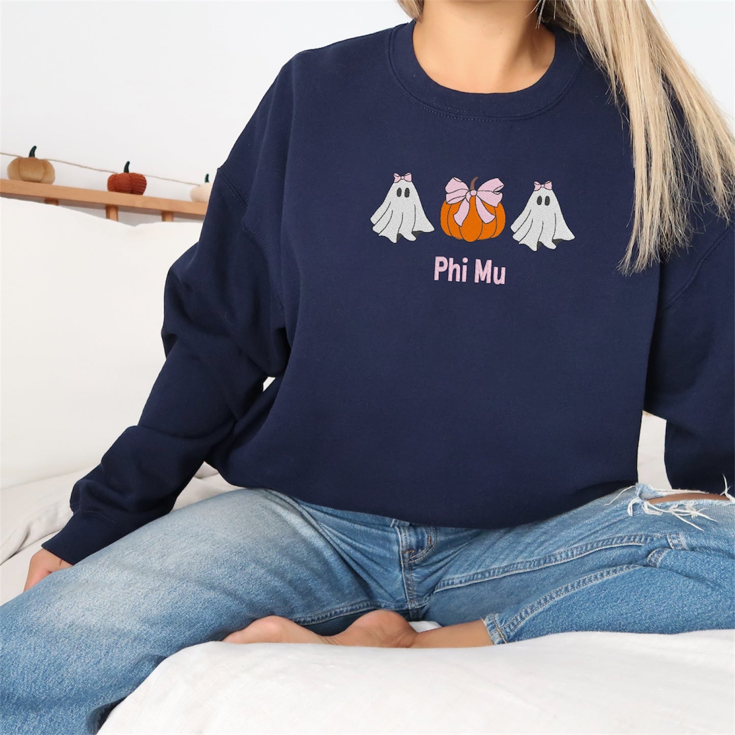 Ghost Bow Sorority Crewneck Sweatshirt