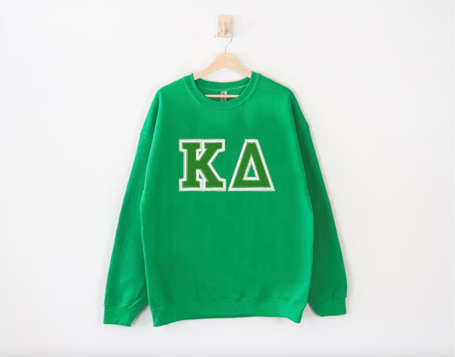 Sorority Applique Greek Letter Sweatshirt