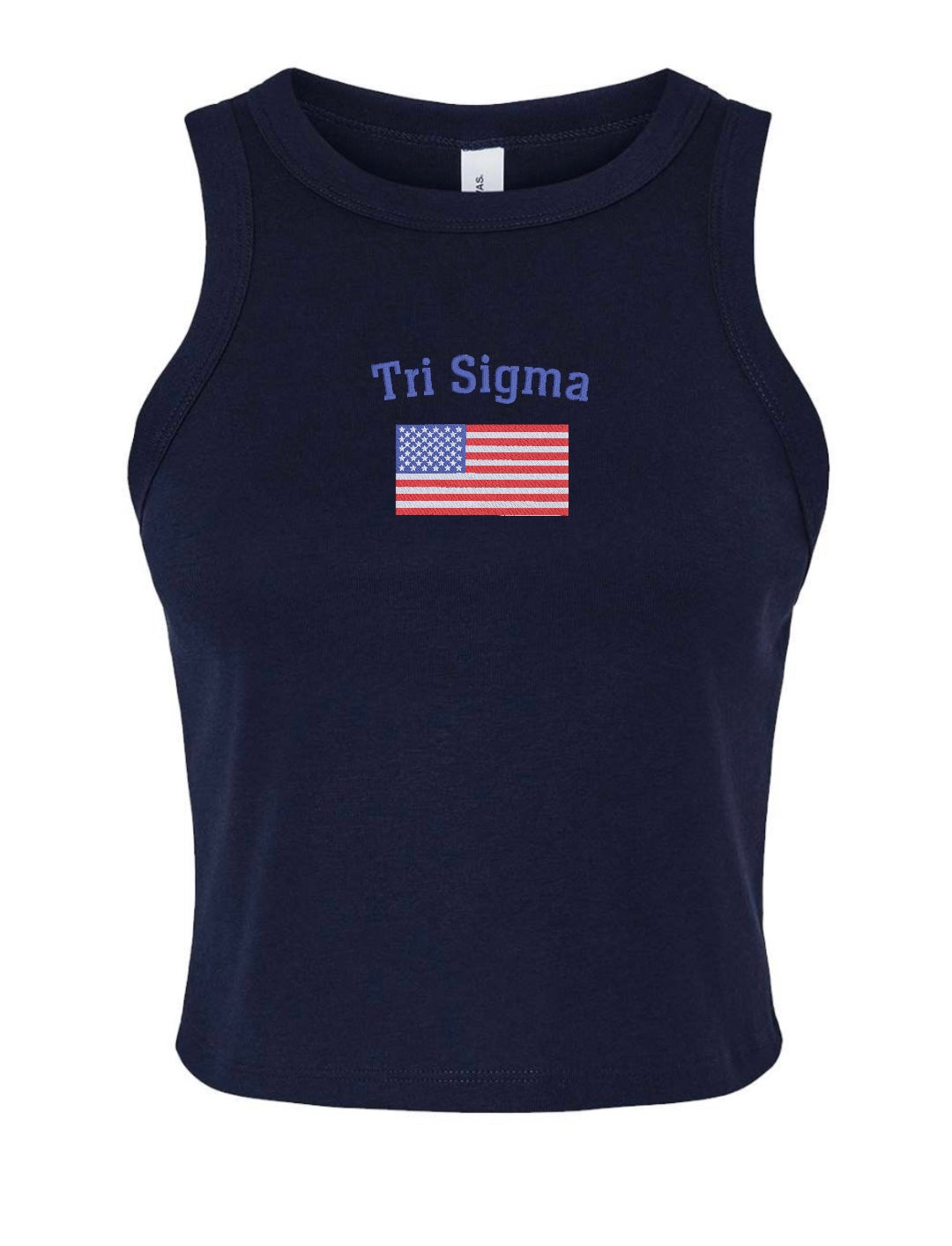 Embroidered Sorority Flag Tank Top