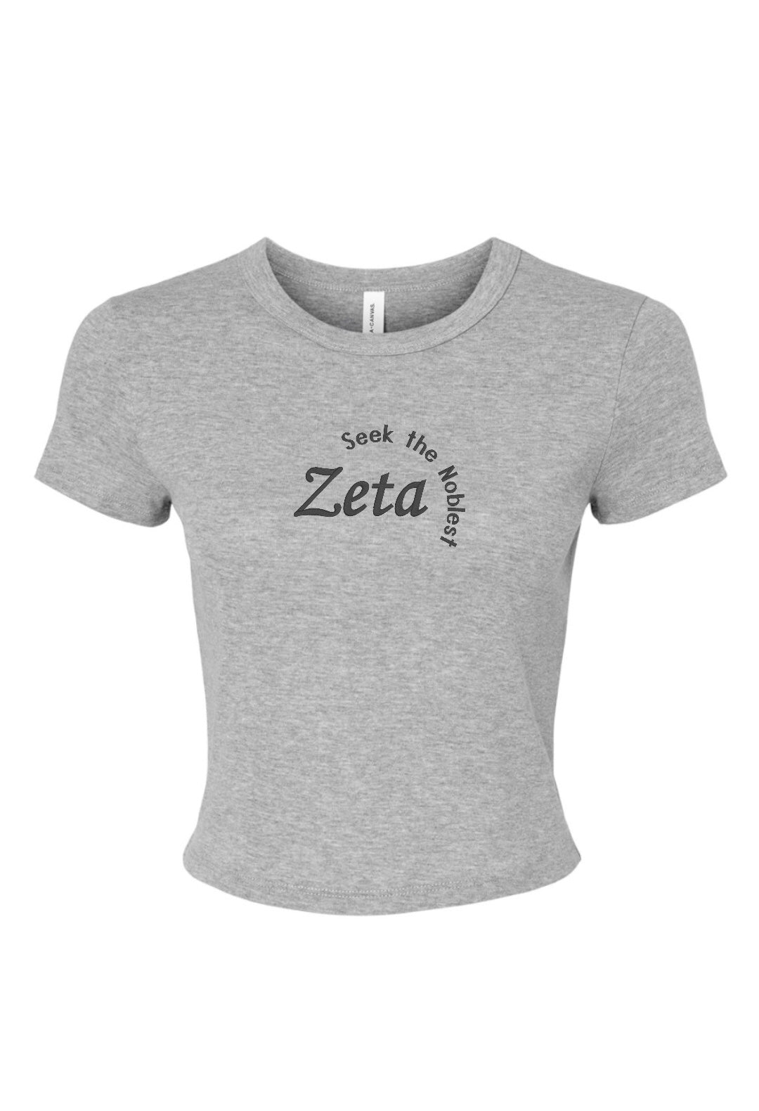 Embroidered Sorority Motto Crop Top