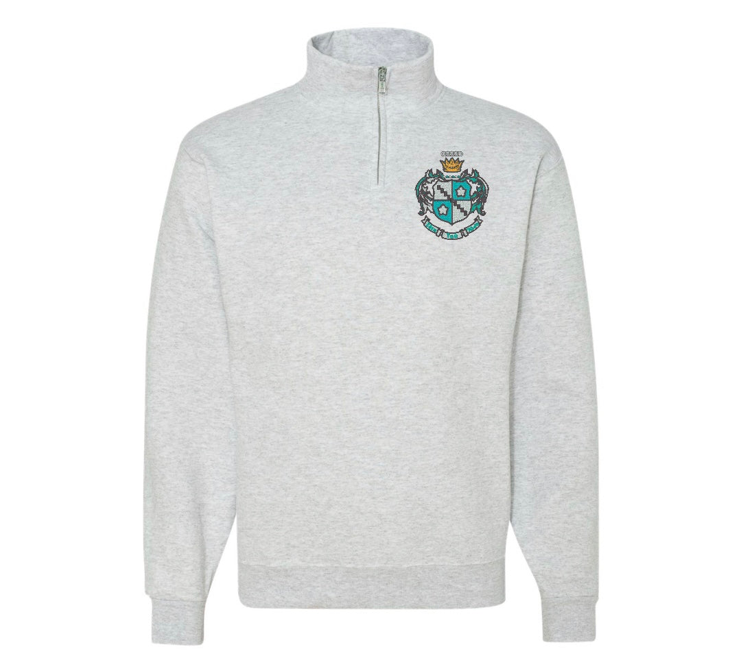 Sorority Crest Quarter Zip Fleece Jacket
