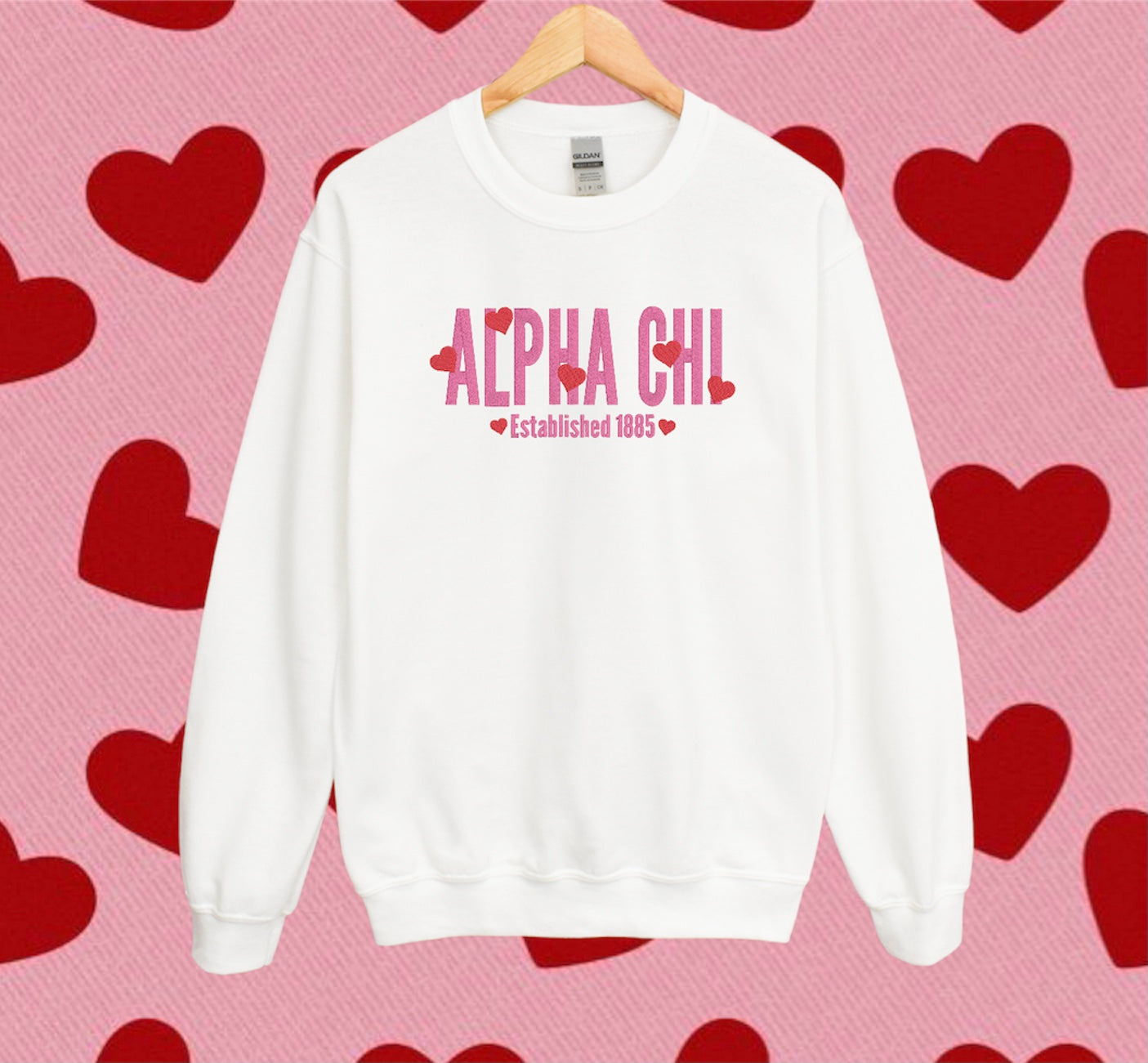 Heart Name Sorority Crewneck Sweatshirt