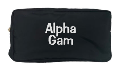 Embroidered Sorority Cosmetic Bag