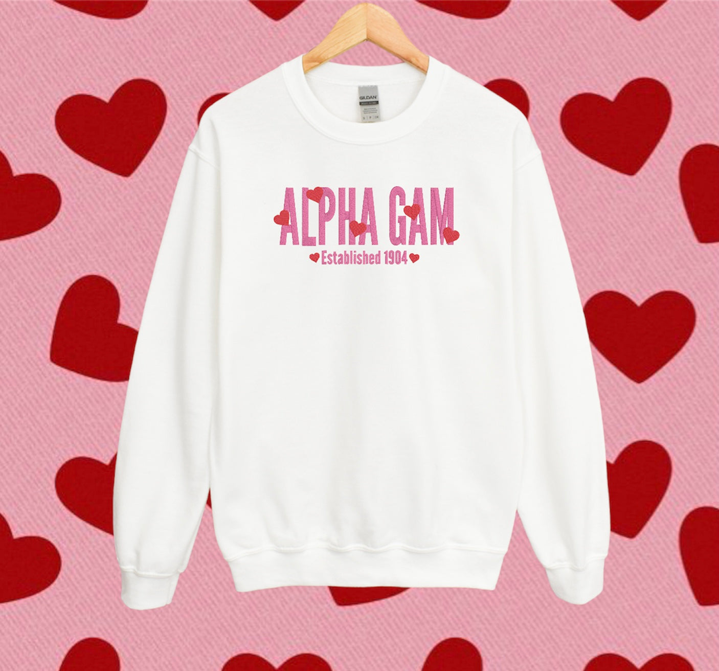 Heart Name Sorority Crewneck Sweatshirt