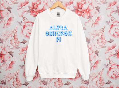 Groovy Blue Sorority Crewneck Sweatshirt
