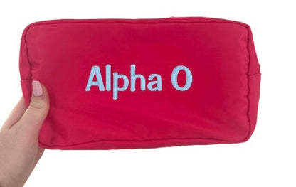 Embroidered Sorority Cosmetic Bag