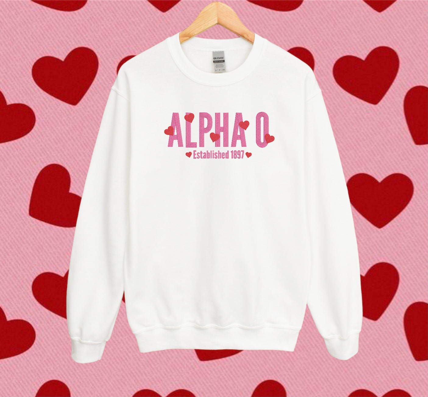Heart Name Sorority Crewneck Sweatshirt