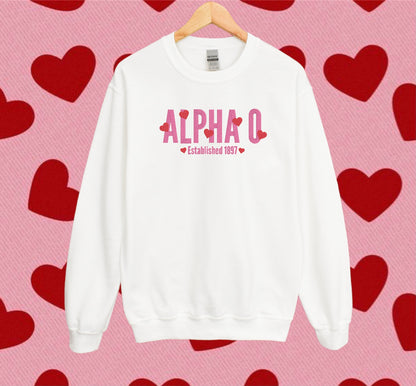Heart Name Sorority Crewneck Sweatshirt