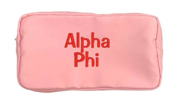 Embroidered Sorority Cosmetic Bag