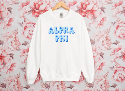 Groovy Blue Sorority Crewneck Sweatshirt