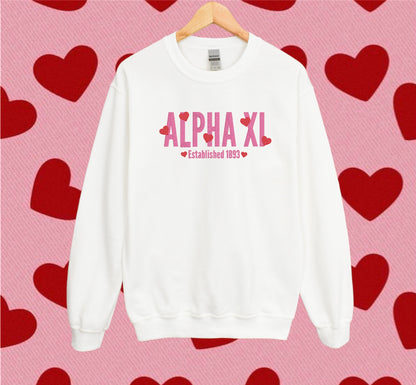 Heart Name Sorority Crewneck Sweatshirt