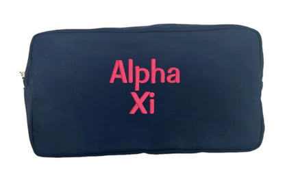 Embroidered Sorority Cosmetic Bag
