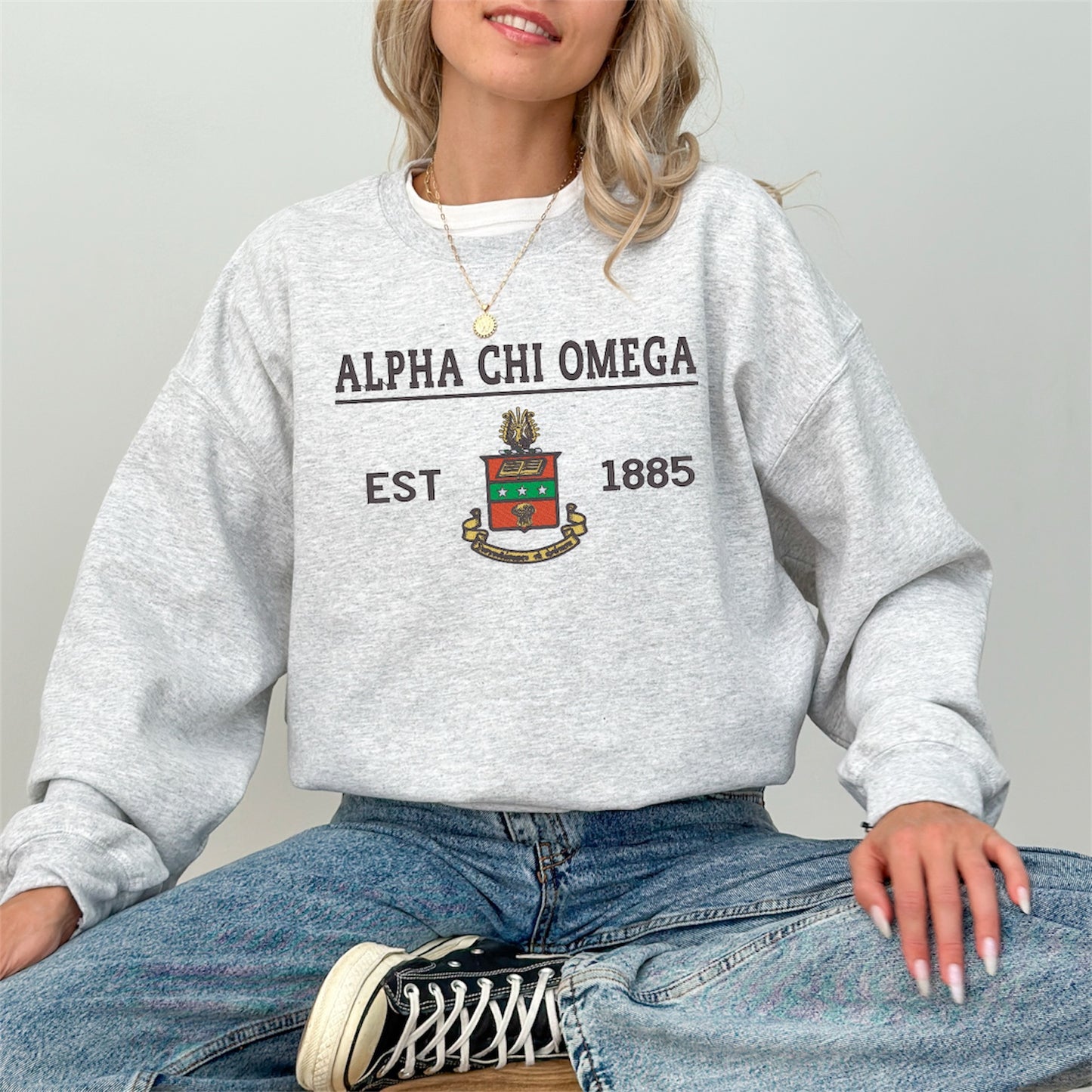 Sorority Crest Crewneck Sweatshirt