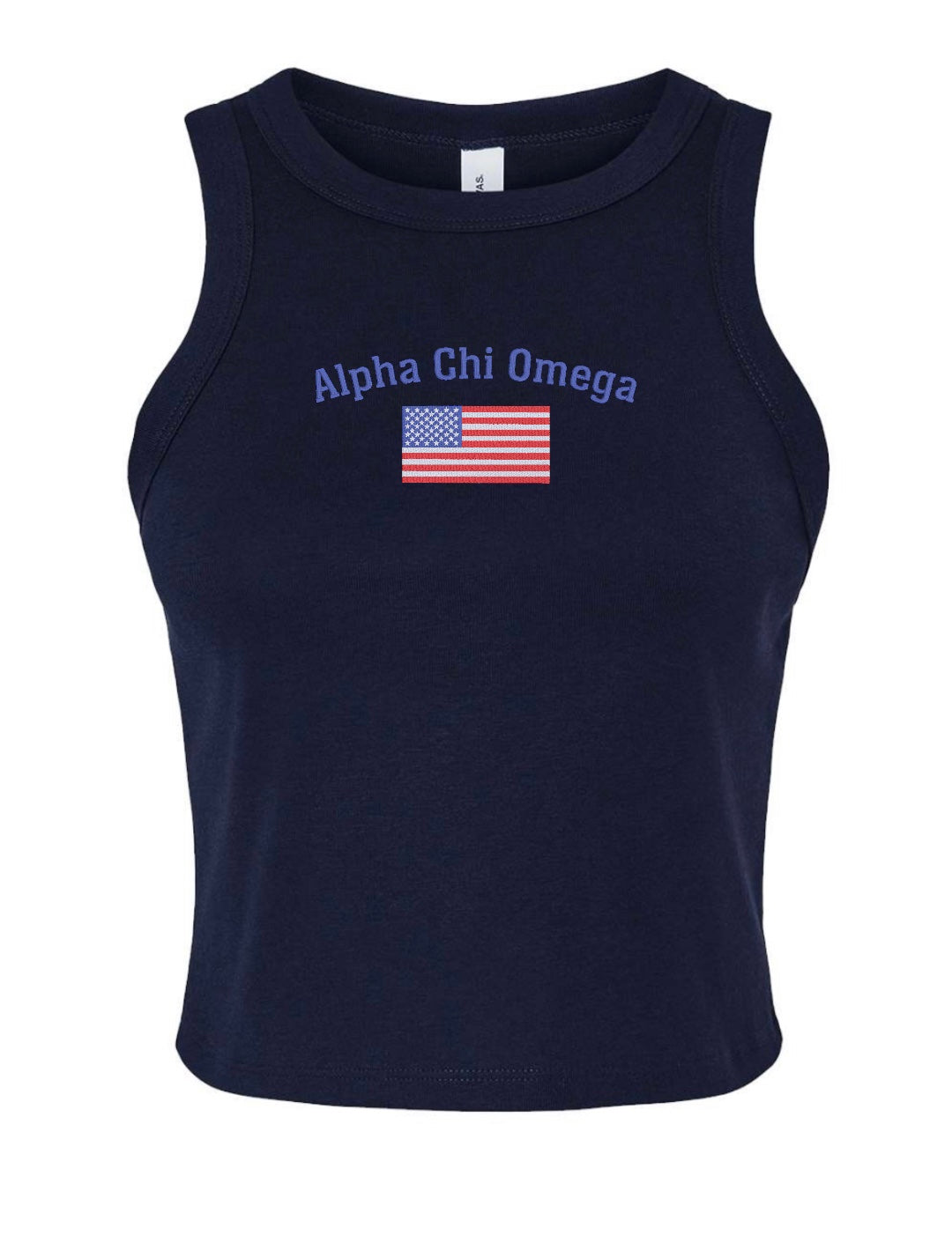 Embroidered Sorority Flag Tank Top