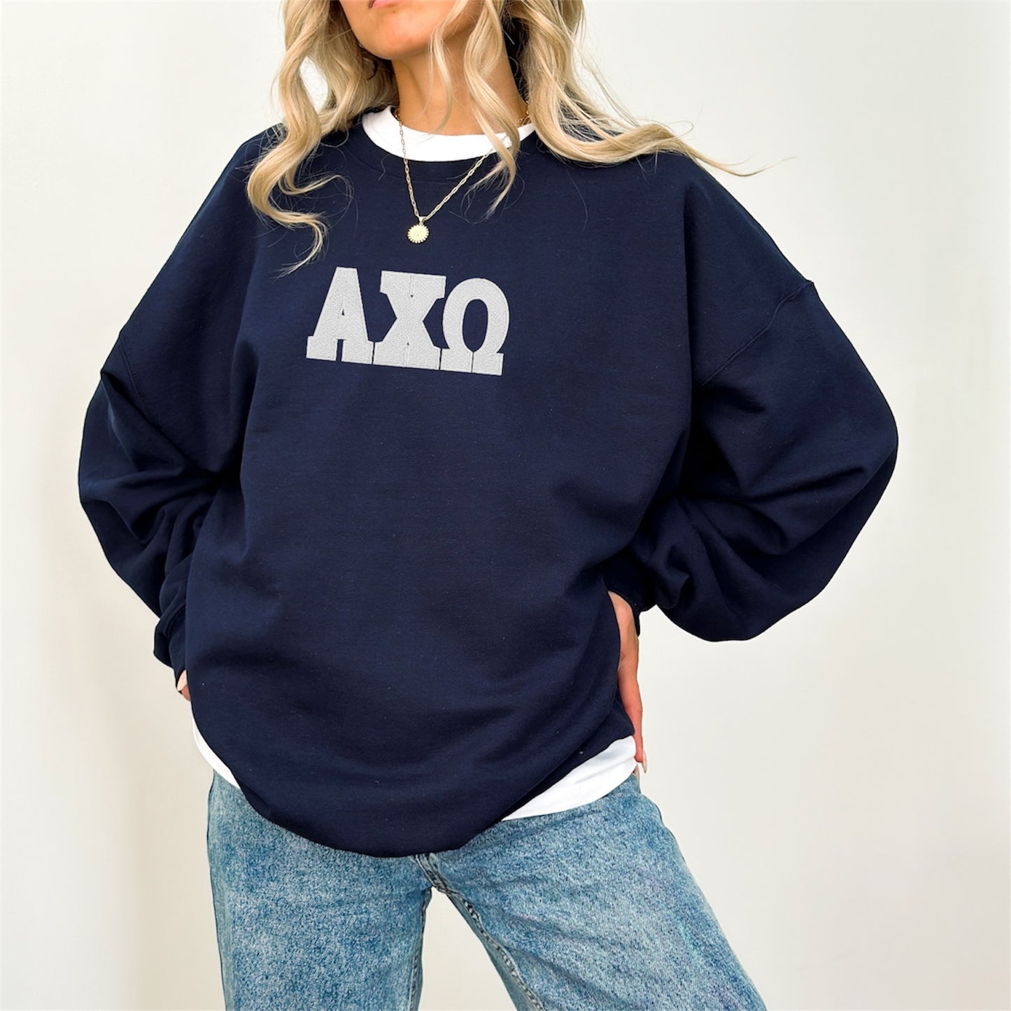 Sorority Filled Letters Crewneck Sweatshirt