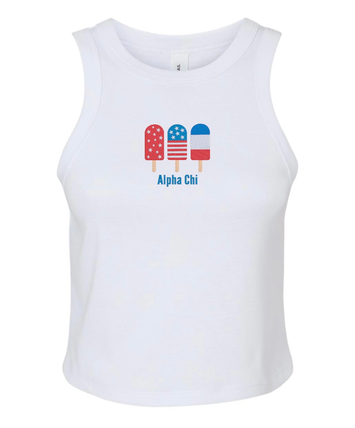 Embroidered Sorority Popsicle Tank Top