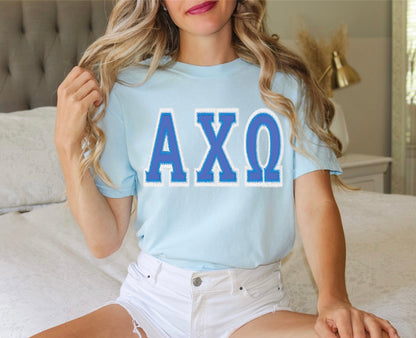 Sorority Applique Greek Letter Shirt