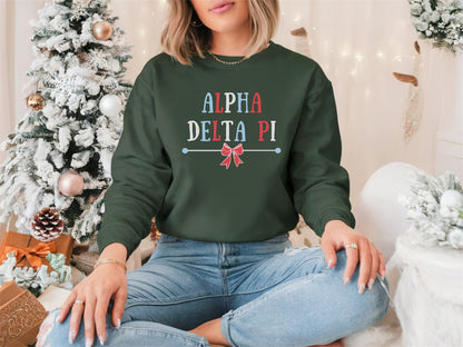 Christmas Bow Sorority Crewneck Sweatshirt