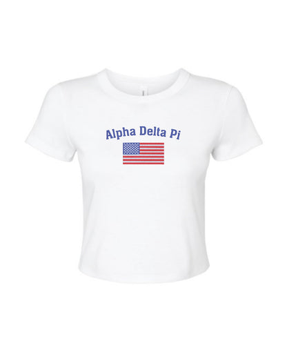 Embroidered Sorority Flag Crop Top