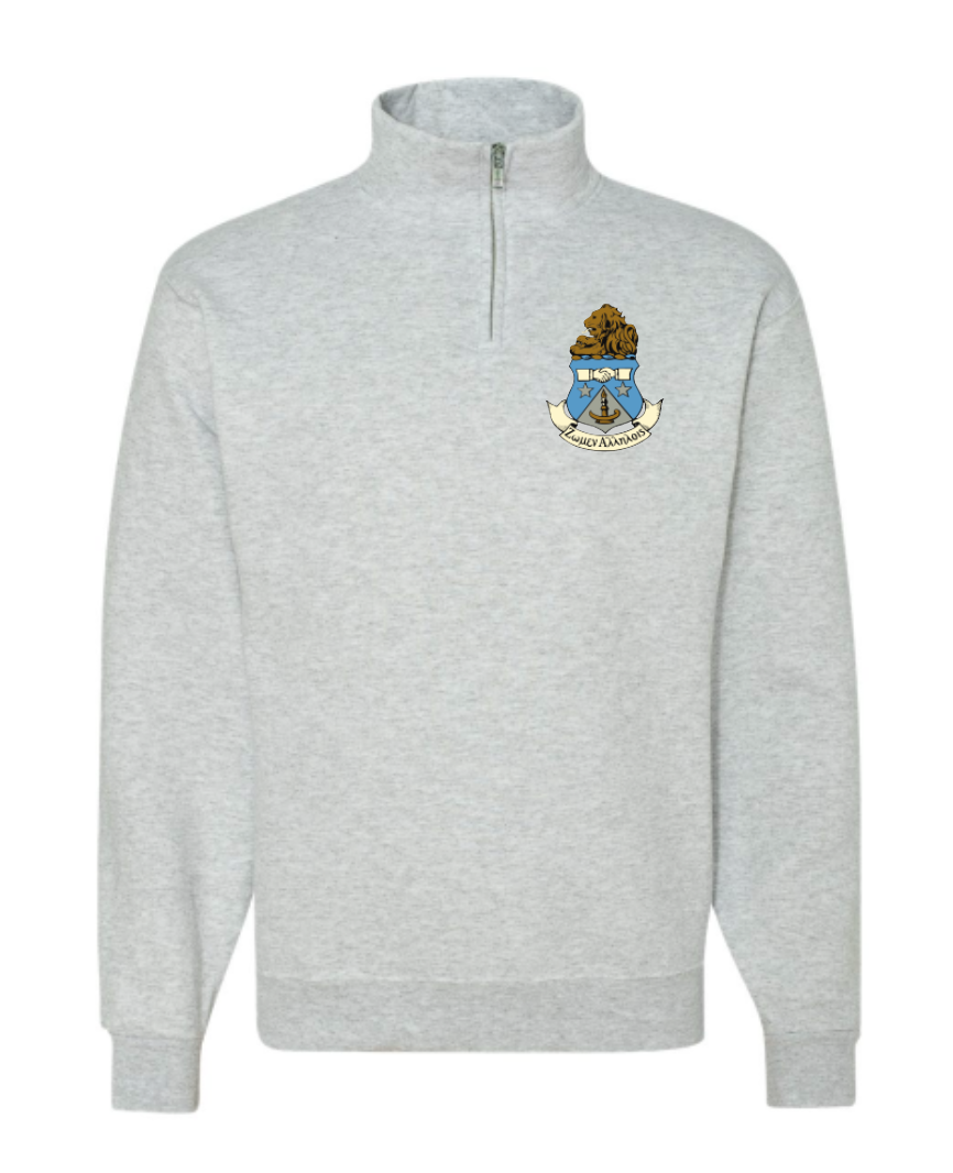 Sorority Crest Quarter Zip Fleece Jacket